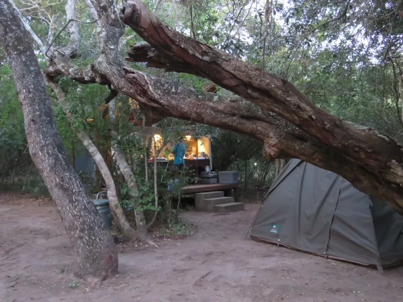Overland expedition camp