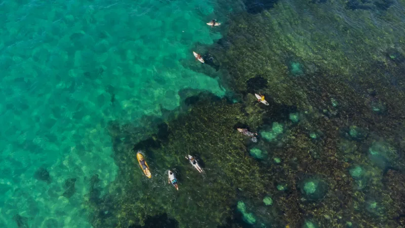 Tofo Beach aerial view